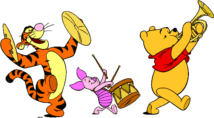 Winnie The Pooh And Friends Clipart - Just Passing By To Say Hello (713x402)