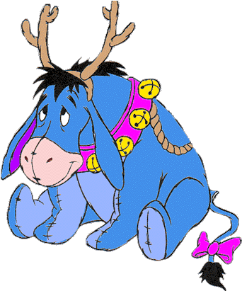 Eeyore Christmas Clipart - Winnie The Pooh And Friends (360x414)