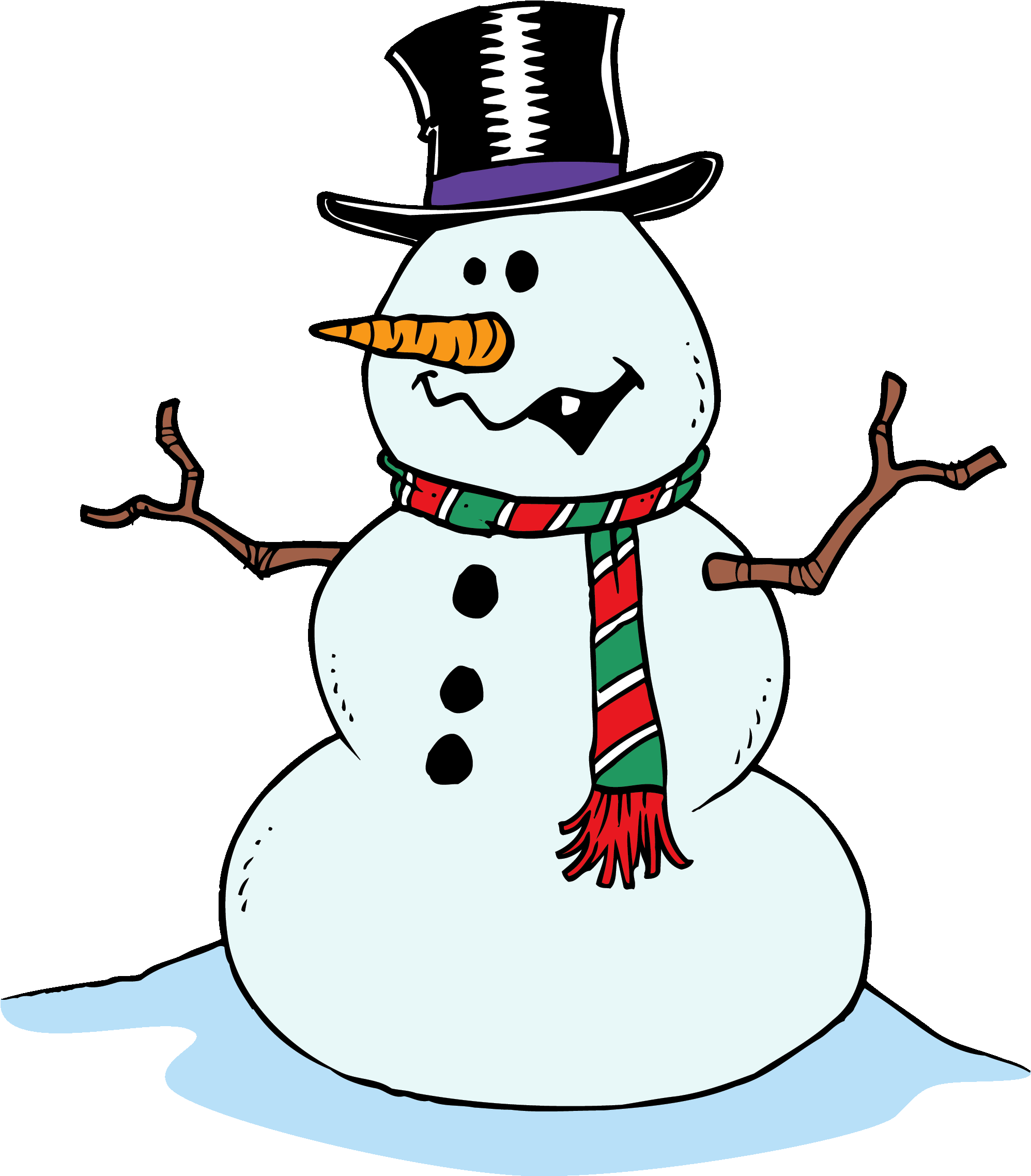 Winter Snowman Clip Art - Snowman Clip Art (2000x2282)