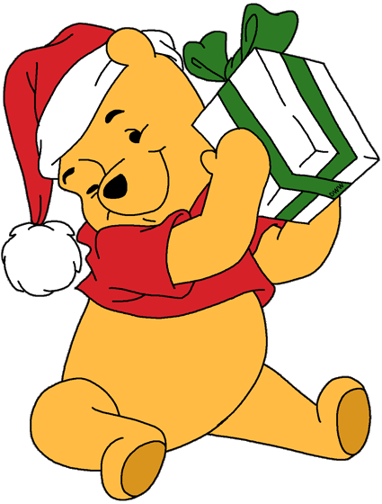 Piglet, Winnie - Winnie The Pooh Christmas Clipart (425x560)