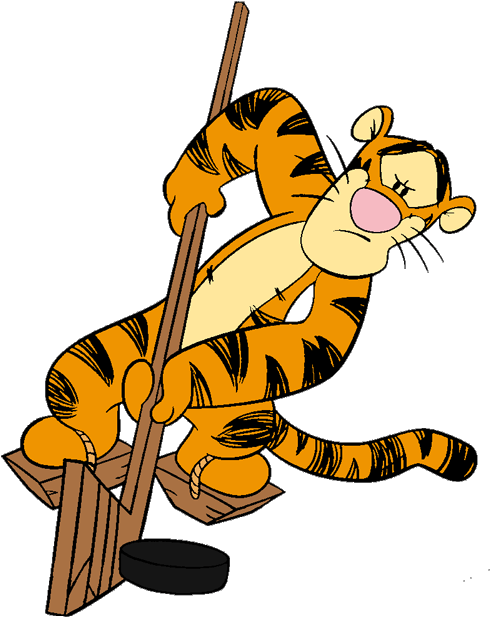 Poohpinecone - Tigger Playing Hockey (500x641)