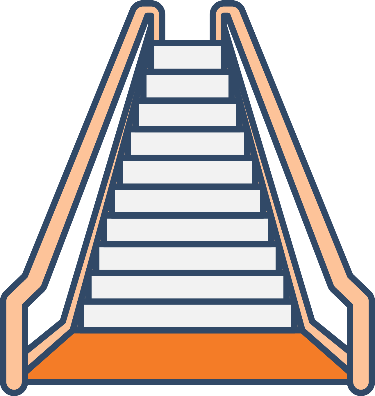 Escalator Stairs Icon - 卡通 手 扶梯 (1290x1360)