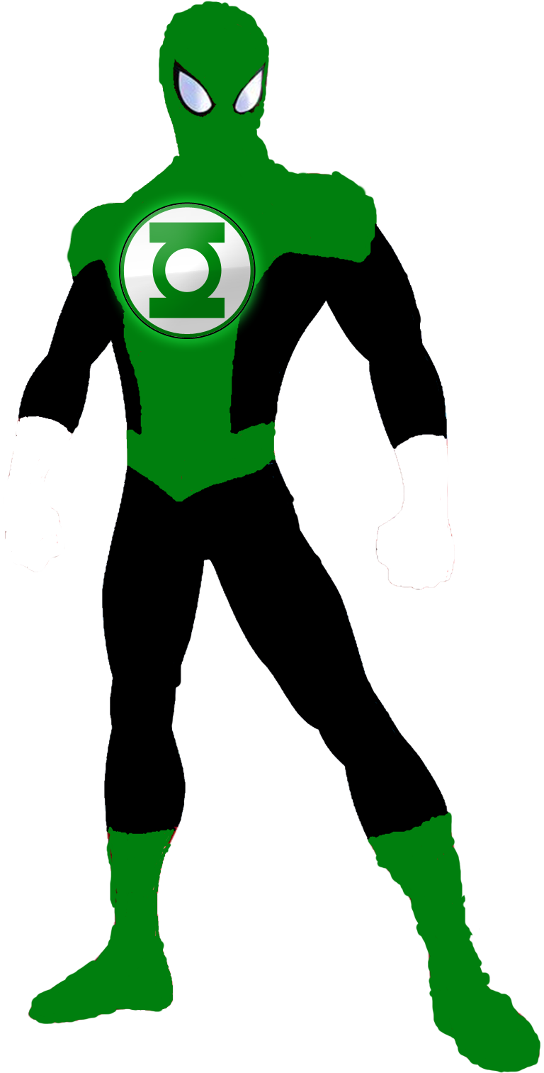 This Is Green Lantern Spiderman's Info Appearance - Ultimate Spiderman In Cartoon (768x1513)