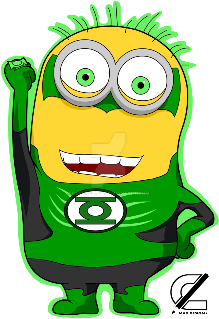 Green Lantern By Kururulabo - Green Minion (740x1079)