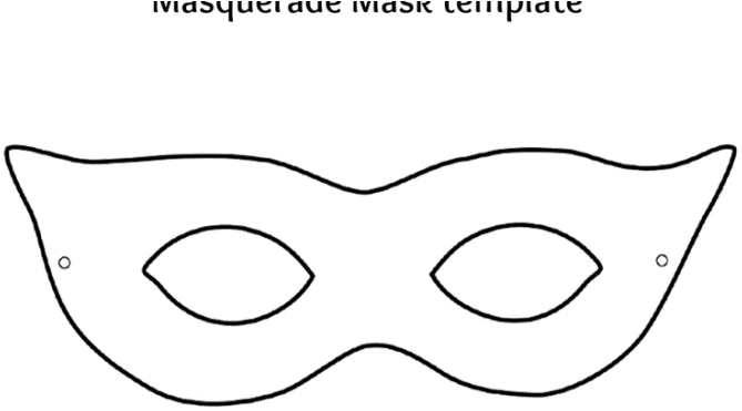 Mask Template Mask Template Mardi Gras - Mask Cut Out Template (728x447)