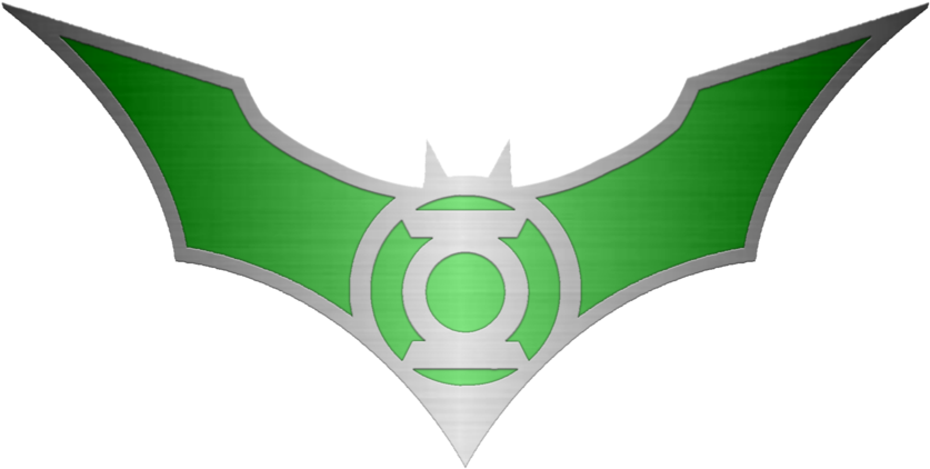 Metal Green Lantern Batwing Logo By Kalel7 - Green Lantern (900x450)