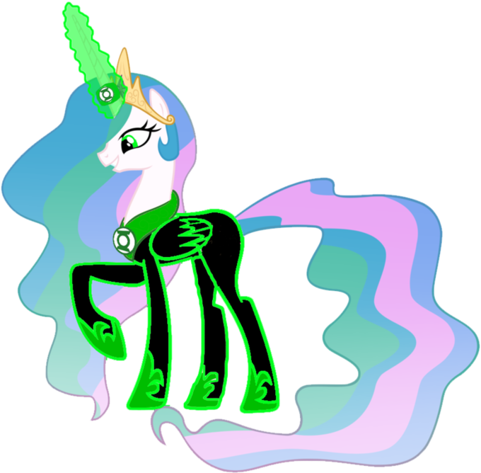 Princess Celestia The Green Lantern By Motownwarrior01 - Pixel (894x894)