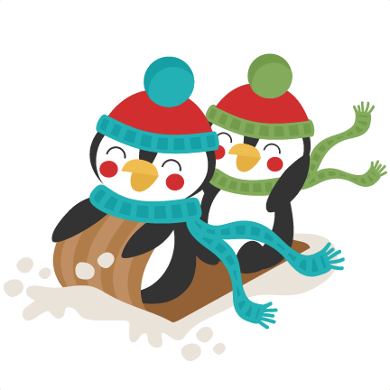 Sledding Clipart - Winter Clipart (432x432)