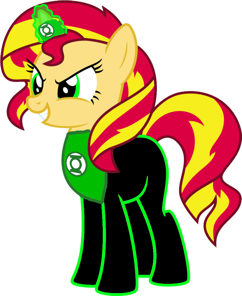 Sunset Shimmer The Green Lantern By Motownwarrior01-da1blid - Sunset Shimmer Quotes (826x1006)