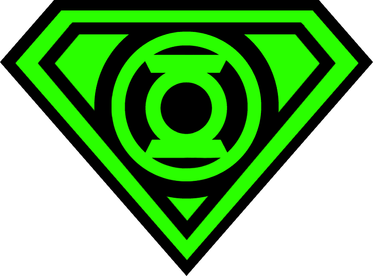 New Superman Green Lantern Shield By Kalel7 - Green Lantern/superman: Legend Of The Green Flame (749x554)