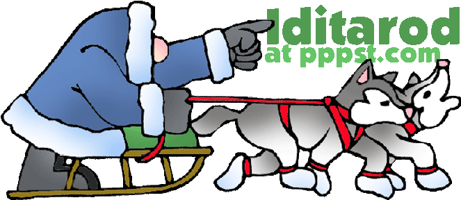 Graphics For Dog Sledding Graphics - Dog Sled Musher Cartoon (709x297)
