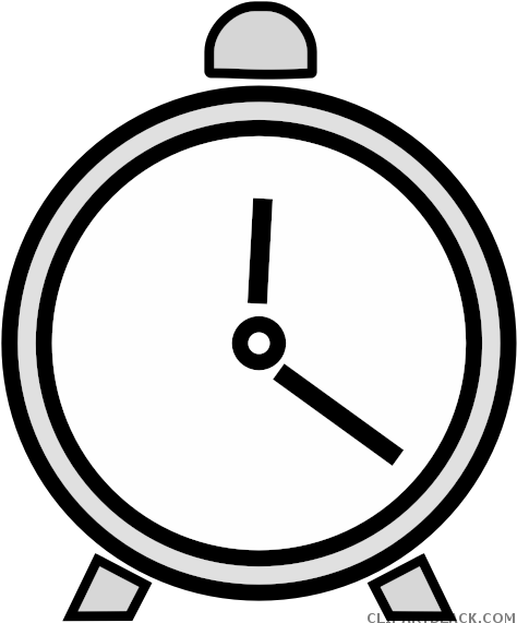 Cartoon Clock Tools Free Black White Clipart Images - Clock Cartoon Transparent Background (488x588)