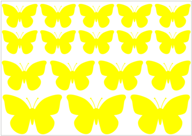 Plain Butterfly Stickers - Butterfly (479x363)
