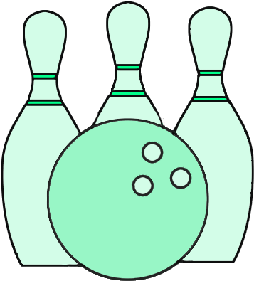 Pink Bowling Icon - Bowling Ball (435x472)
