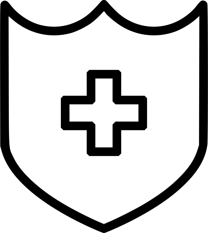 Medical Shield Protect Security Cross Comments - Icon (874x980)