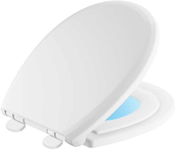 Round Front Slow Close / Quick Release Nightlight Family - Toilet Seat (600x600)