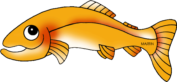 Fish Clipart Trout - California State Golden Trout (648x311)
