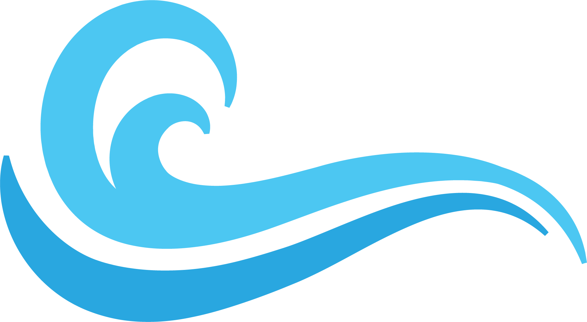 Logo Blue Wind Wave Sea Level - Wave Symbol Png (1871x1026)
