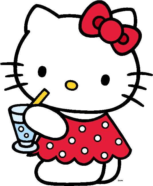Hello Kitty Free Clip Art Clipart - Hello Kitty Coloring Pages (557x662)