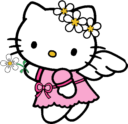 Hello Kitty Clip Art - Hello Kitty Coloring Pages (440x432)