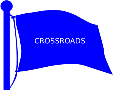 Crossroads Flag On Pole Clip Art At Clker - Clip Art (486x594)