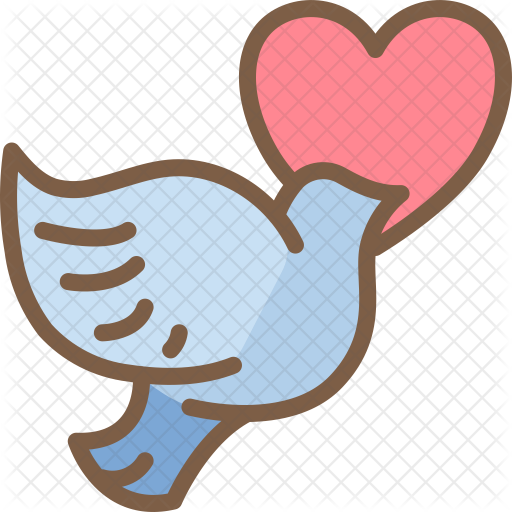 Love Dove Icon - Wedding Sticker Png (512x512)