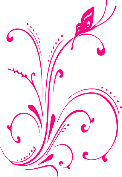 Floral Pink Design Png (408x592)