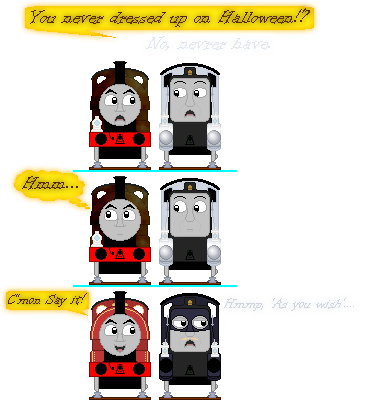 Spencer's First Halloween By Cj The Creator - Locomotive (366x400)