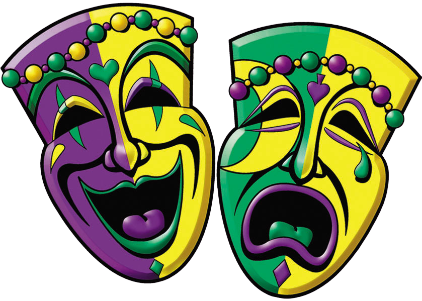 Mardi Gras Comedy And Tragedy (641x466)
