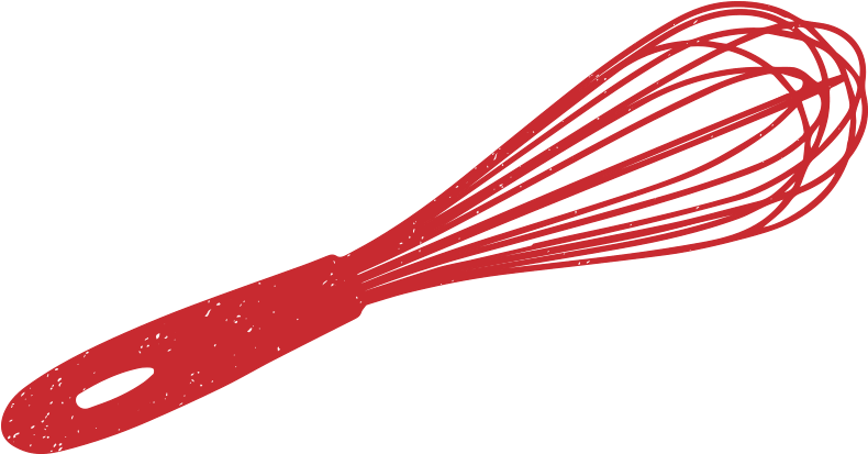 Red Clipart Whisk - Whisk Drawing Png (819x428)