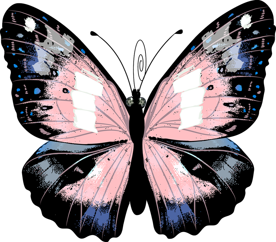 Kelebek Png Görselleri Butterfly Png - Lea Elliot Inc. Vintage Butterflies And Roses Pattern (900x790)