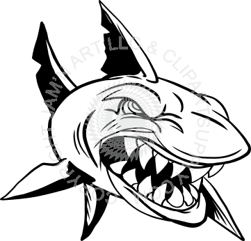 Draw A Mascot Shark (361x346)
