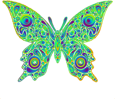Psychedelic Butterfly By Szophialeigh On Deviantart - Trippy Butterfly Gif (400x400)