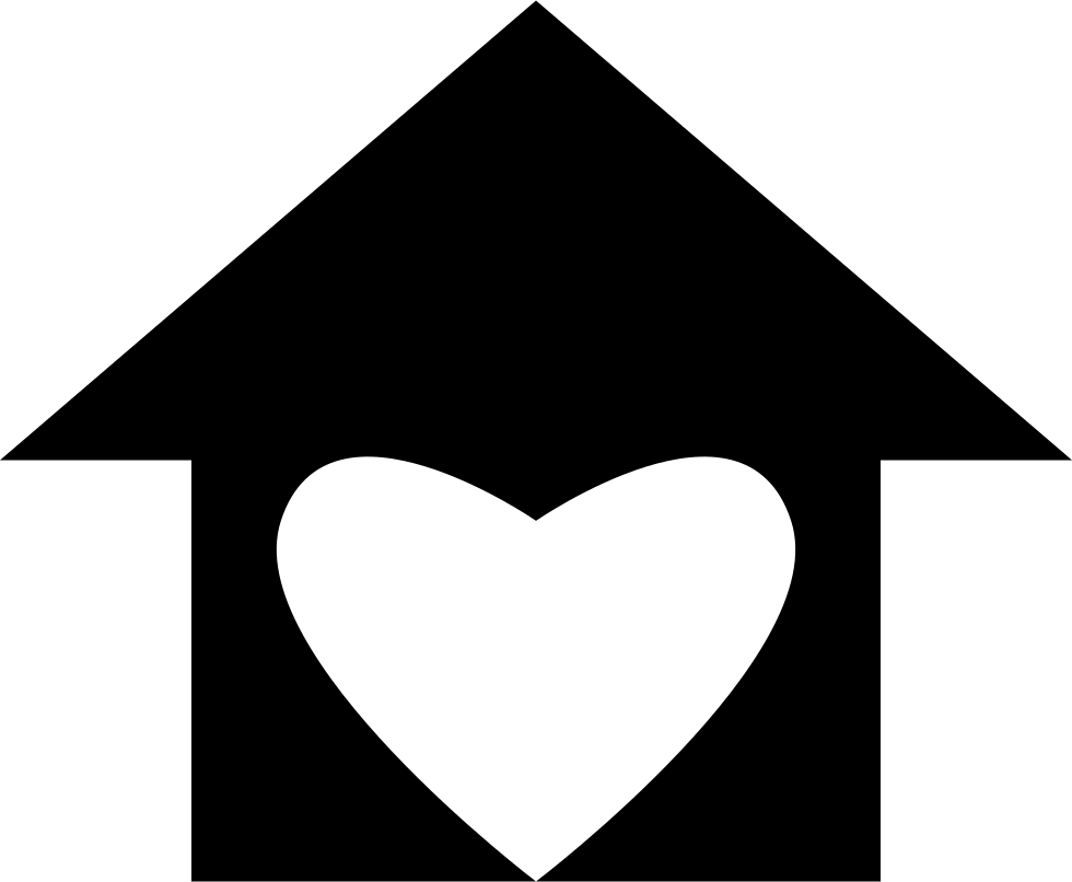 House With Love Heart Shape Comments - House Png Icon (980x806)