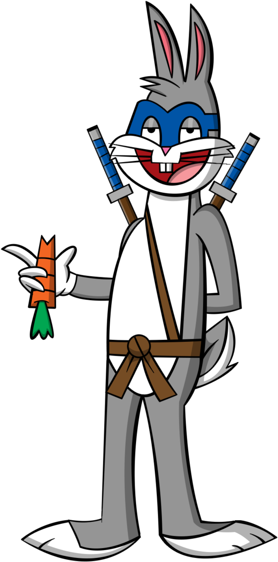 Bugs Bunny As Leonardo By Ninjawoodpeckers91 - Bugs Bunny Ninja (694x1151)