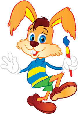 Funny Bunny Rabbit Clip Art - Cartoon Funny Bunny (400x400)