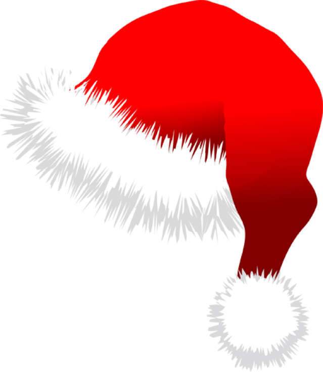 Santa Hat Clipart Minecraft Christmas - Merry Christmas Hat Cartoon (639x736)