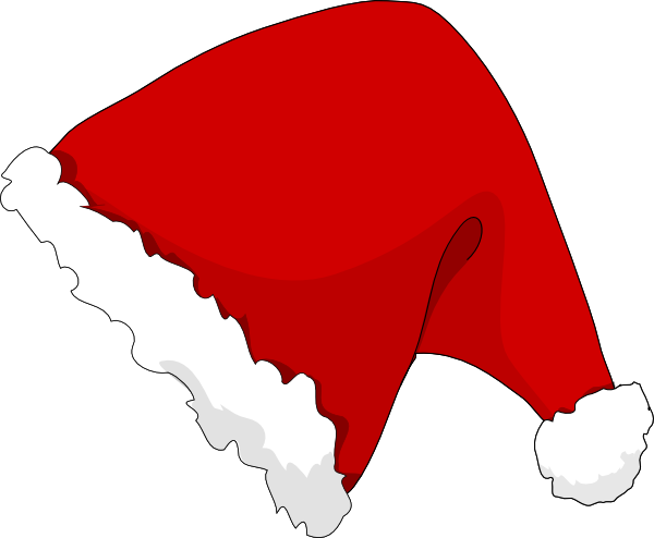 Santa Hat Clipart - Cartoon Santa Hat Transparent (600x494)