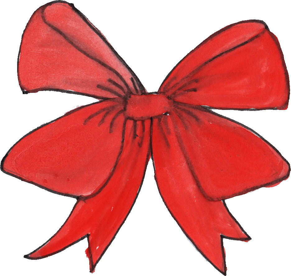 Free Download - Red Ribbon Drawing (936x886)