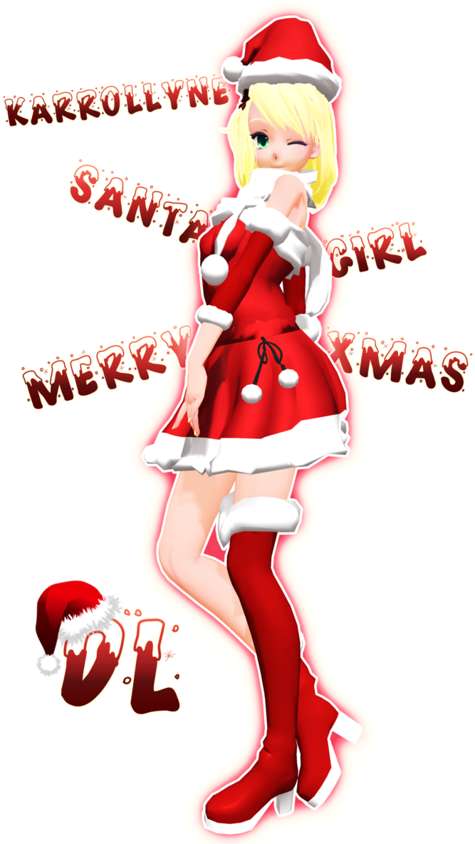 [mmd]karrollyne- ''santa Girl' By - Mmd Santa (676x1183)