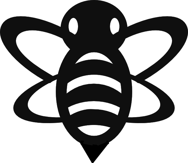 Bee Silhouette - Bumble Bee Clip Art (600x519)