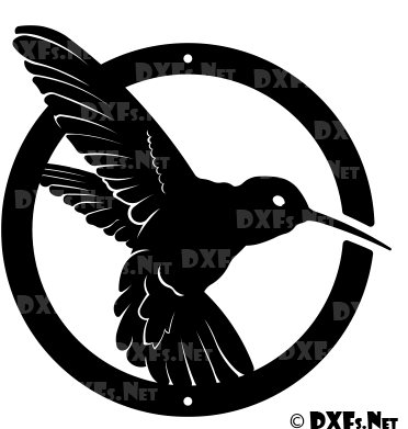 Hummingbird Circle Design For Cnc Cutting - Computer Numerical Control (400x400)