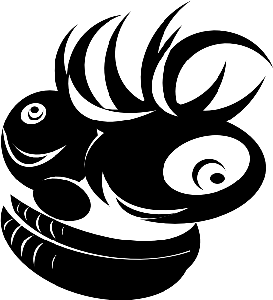 Clip Art Crazy Monkey 2012 April Clipartist - Black And White Monkey Transparent Png (999x646)