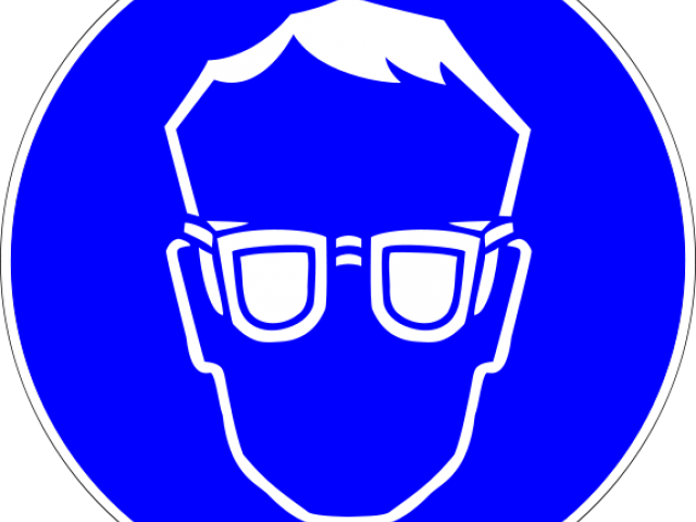 Goggles Clipart Lab Safety Symbol - Pictogramme Lunettes De Sécurité (640x480)
