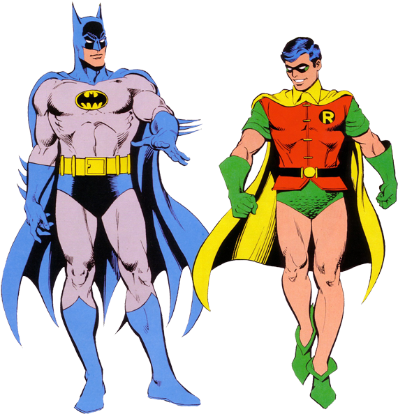 Superhero Robin Batman Png - Batman And Robin Clipart (700x637)