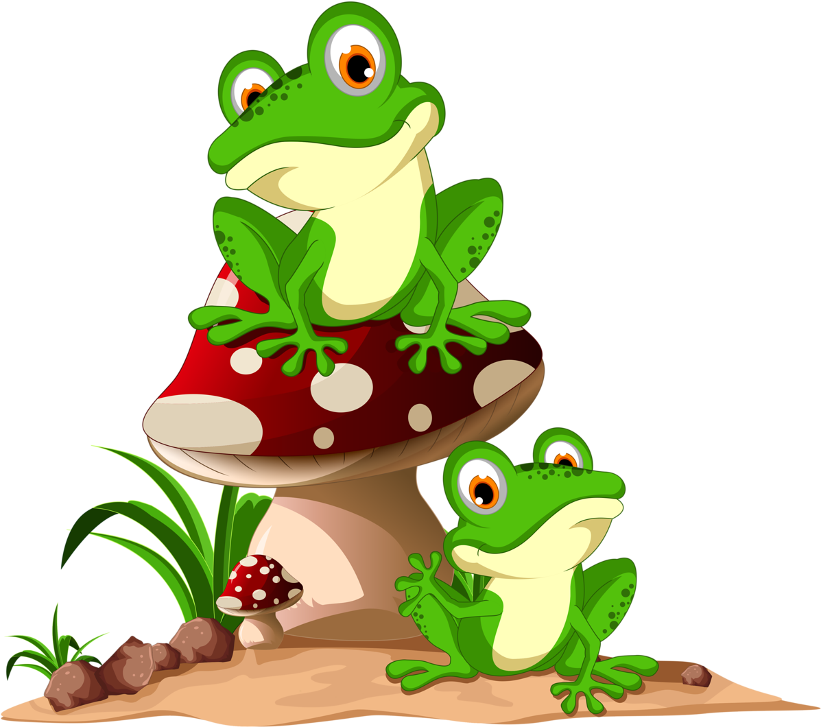 Toad Clipart Funny Frog - Frog And The Ox (1280x1079)