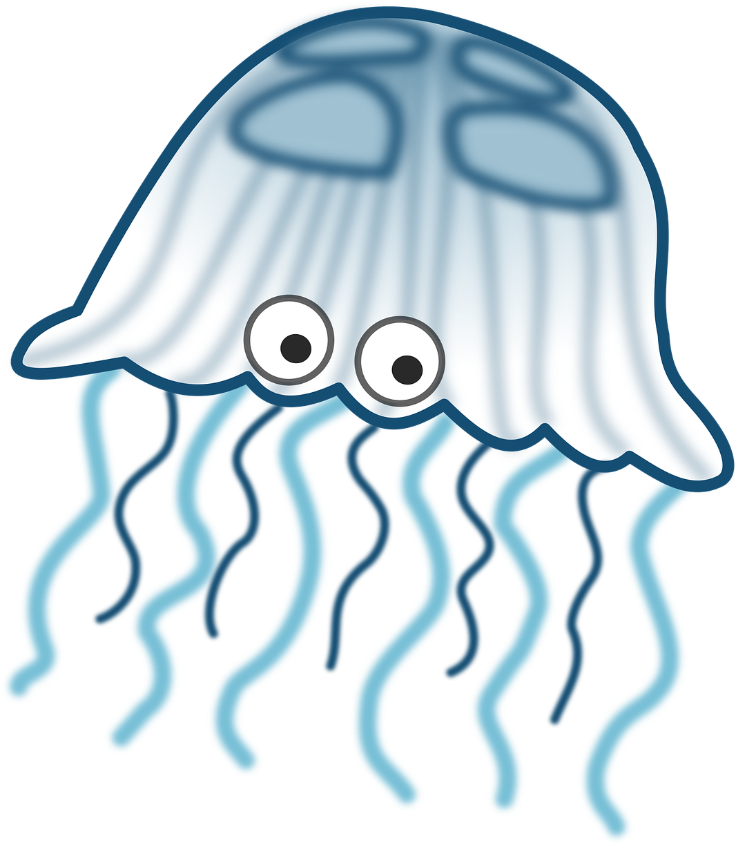 Cartoon Jellyfish Free Vector Graphic On Pixabay - Jellyfish Cartoon (1190x1280)