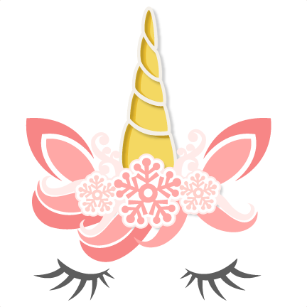 Snowflake Unicorn Svg Scrapbook Cut File Cute Clipart - Cute Unicorn Png (432x432)