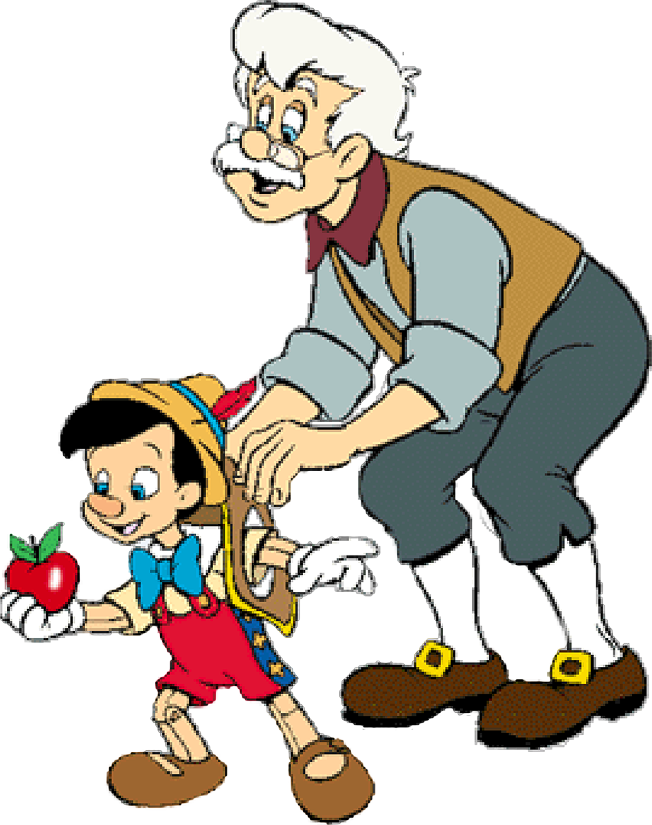 Pinocchio Geppetto Jiminy Cricket Figaro Clip Art - Pinoccio Clipart (949x1200)