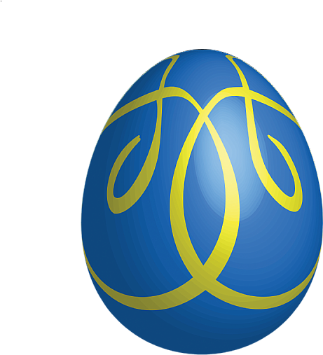 Large Blue Easter Egg - Futebol De Salão (600x600)